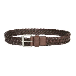 Ben Sherman Men's Woven Braided Leather Fashion Waist Casual Belt M/34-36" Brown - Picture 1 of 3