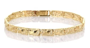 Pulsera Pepita Sólida Oro Amarillo 14k Ajustable 8" 5.5mm 13 gramos - Imagen 1 de 8