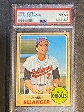 1968 Topps Mark Belanger #118 Orioles PSA 8 NM/MT (NICE - Sharp Card)