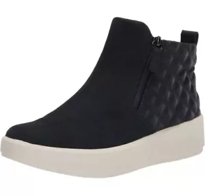 Neu Clarks Collection gesteppte Leder-Sneaker Stiefel Layton Reißverschluss marineblau Damen 8,5 M - Bild 1 von 11