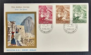 1965 Vatican City Christmas Stamps FDC ties 3 stamps cd Vatican City - Picture 1 of 2