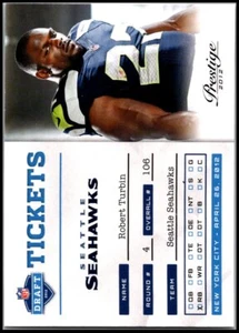 2012 Panini Prestige NFL Draft Tickets #28 Robert Turbin FREE SHIPPING! - Picture 1 of 2