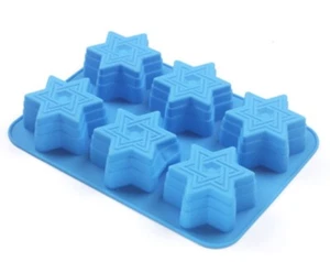 Star of David Silicone Muffin Pan - Blue - Picture 1 of 2
