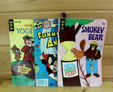 Vintage Comic Book Lot Hanna Barbera Yogi Smokey Bear Funny Animals Gold Key