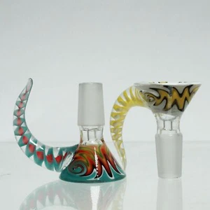 Tazón deslizante de vidrio con mango de embudo de peluca de reversión 14 mm 18 mm bong de narguile de tabaco - Imagen 1 de 5
