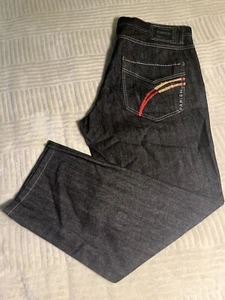 Parish Men's Jeans Classic Black Studded Pockets Detail 40W x 30L Preown B27 - Picture 1 of 14