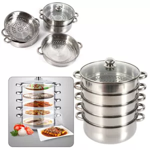 5 Layers 28cm Pot Steamer Multi-Layer Cookware Pot Cookware Stainless Steel Pot - Picture 1 of 24