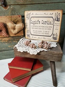 VINTAGE PRIMITIVE STEAMPUNK VICTORIAN STYLE VALENTINE CUPID'S CORDIAL LOVE  SIGN - Picture 1 of 10