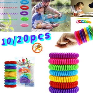 10/20X Anti Mosquito Insect Repellent Bracelet Natural Waterproof Wrist Band UK - Picture 1 of 19
