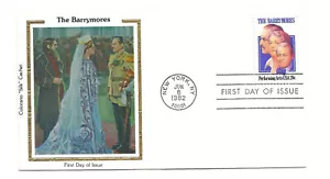 The Barrymores Colorado 2012 Cachet ""Silk"" FDC - Imagen 1 de 1