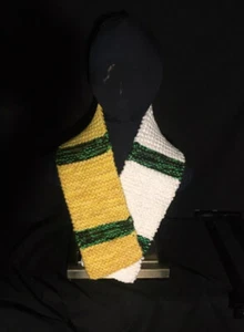 Tomago Nigiri Strickschal, Stapelschal, gestreiftes Sushi, Verschluss, 39 Zoll Artisan Made - Bild 1 von 5