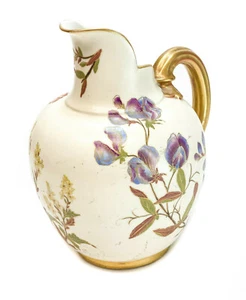 Royal Worcester handbemalter Porzellankrug, 1889  - Bild 1 von 5