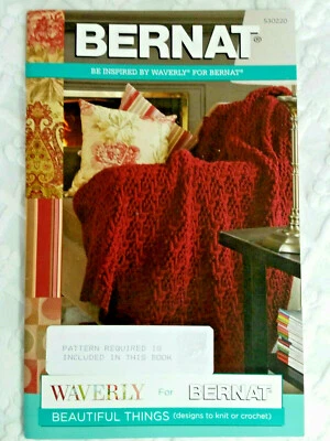 Bernat 640220 BEAUTIFUL THINGS crochet knit 44pg booklet 7 Home Dec designs 2011 - Image 1 of 4