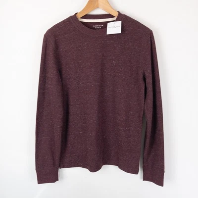American Eagle Shirt Men S Burgundy Red Super Soft Thermal Casual Layer NWT - Image 1 of 4