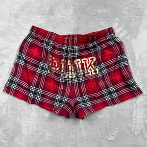 Victoria’s Secret Pink Sleepwear XS Red Plaid Lounge Pajama Pants - Picture 1 of 4