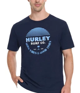 Hurley T-shirt grafica uomo, blu navy, media - Foto 1 di 2
