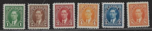 Canada Stamps — Set of 8 — 1937, George VI #231-236 MNH/MH Ref. 1026 - Picture 1 of 2