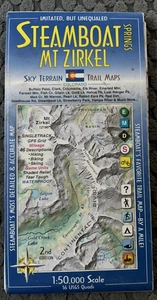 STEAMBOAT SPRINGS MOUNT ZIRKEL TRAIL MAP 3RD EDITION By Sky Terrain & Kent NEW - Imagen 1 de 2