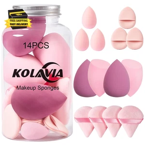 14PCS Set Spugna Trucco, Beauty Blender Spugna per Fondotinta Miscelazione con 3PCS - Foto 1 di 7