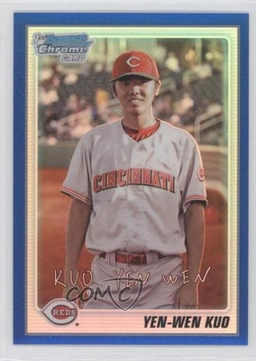 2010 Bowman Chrome Prospects Blue Refractor /250 Yen-Wen Kuo #BCP80 - Image 1 of 2