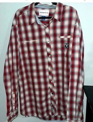 Crooks and Castles button up red and gray shirt size 3XL  excellent condtition - Image 1 of 4