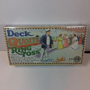 Deck Quoits Ring Toss Gioco. Set di corde da esterno per ponte in legno. - Foto 1 di 6