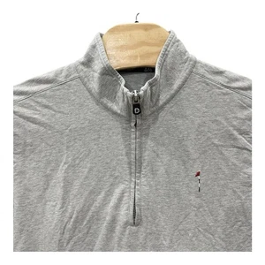B Draddy 1/4 Zip Mens XXL Gray Pima Cotton Blend Performance Outdoor Golf - Picture 1 of 9