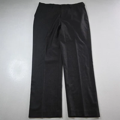 Pantalones de vestir Hart Schaffner Marx 36x32 gris a cuadros de diamante 100 % lana para hombre Foto 1 de 4