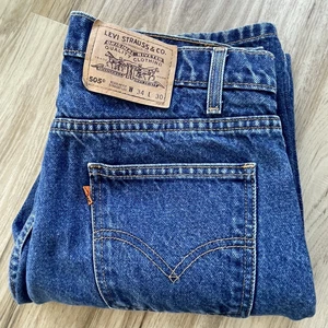 Vintage Levi's 505 Jeans Orange Tab 34x30 (32x29) Medium Blue Denim 90s Vintage Levi - Bild 1 von 19