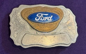 Vintage Ford Motor Company Logo Belt Buckle - Picture 1 of 3