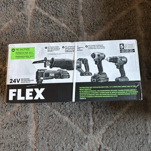 Flex FXM404-2A Impact Driver, Recip Saw, Drill Driver Multi Tool 2 2.5ah Vattery - Picture 1 of 5