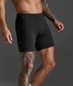 2XU Core Compression XXXL Men’s 1/2 Shorts Black 3XL NWT Lightweight Multi Sport - Picture 1 of 4