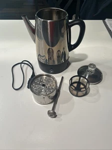 Percolador de café eléctrico Moss Stone 8/10 tazas acero inoxidable/negro - Imagen 1 de 9