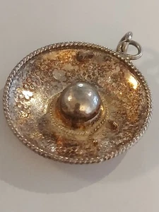Dije sombrero sombrero mexicano de plata de ley - Imagen 1 de 5