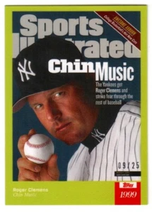 2021 Topps X Sports Illustrated Roger Clemens #49 Canary Yellow #09/25 Card - Picture 1 of 3