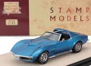 meravigliosa resina-modello auto 1/43 CHEVROLET CORVETTE L88 T-ROOF-COUPE - blu metallizzato - Foto 1 di 2