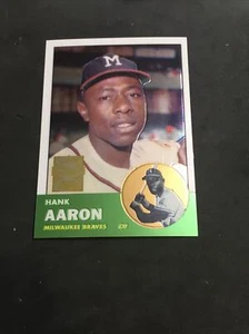 1999 Topps Chrome Hank Aaron 1963 Topps #390 Milwaukee Braves MINT - Picture 1 of 3