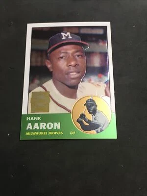 1999 Topps Chrome Hank Aaron 1963 Topps #390 Milwaukee Braves MINT - Image 1 of 3
