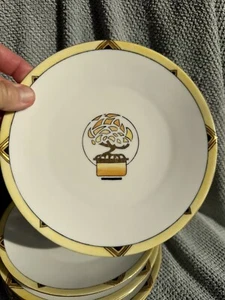 Lot 6 Silesia 1913 signed E. SMITH Porcelain Gold Antique 7 3/4 " Plates Germany - Picture 1 of 14