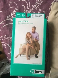 Juzo weiche blickdichte Kompressionsstrümpfe unterhalb des Knies beige, Größe 4 - Bild 1 von 5