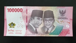 INDONESIA 100000 Rupiah 2022 P168 UNC Banknote - Picture 1 of 2
