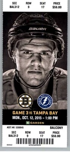 Tampa Bay Lightning vs Boston Bruins 10/12/2015 Full Ticket - Khokhlachev - Picture 1 of 2