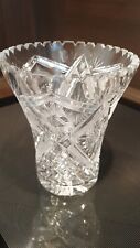 Bleikristall Vase klar handgeschliffen höhe 18 cm
