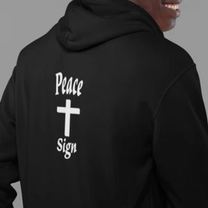 Heavy Blend™ Full Zip Hooded Sweatshirt "Peace Sign" on back of Hoodie - Picture 1 of 26