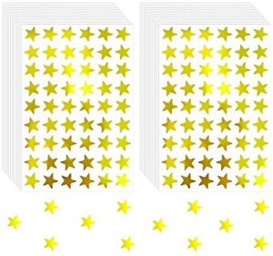 1080 Counts Small Gold Foil Star Stickers for Kids Reward, 0.5" Diameter Gold...