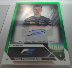 Theo Pourchaire 2023 Topps Chrome F1 Green Refractor autograph (#d 16/99) - Picture 1 of 1