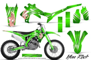 HONDA CRF 450 CRF450 2013-2015 GRAPHICS KIT CREATORX DECALS YOU ROCK GREEN - Picture 1 of 1