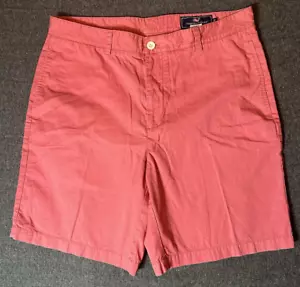 Vineyard Vines Shorts Womens 36 Pink Peach Solid Pockets Chino Cotton Flamingo - Picture 1 of 7