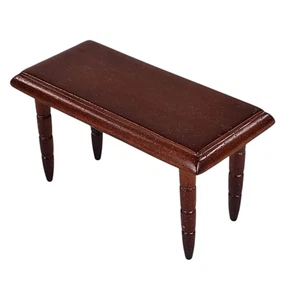 Puppenhaus Miniatur Couchtisch / Sofa Tisch - dunkles Holz gedrechselt und konische Beine - Bild 1 von 7