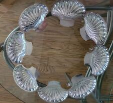 8 Vintage Silver- Plated Clam Shell Trinket Dishes, Jewelry holders, Beach Decor